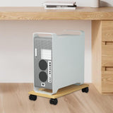 Maxbell Desktop CPU Wooden Rolling Stand PC Holder Cart for Under Desk Gaming School Wood
