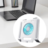 Maxbell Laptop Stand with Cooling Fan Stable Practical for Bedroom Apartments Travel Silver