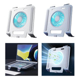 Maxbell Laptop Stand with Cooling Fan Stable Practical for Bedroom Apartments Travel Silver
