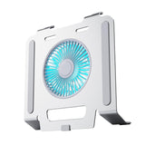 Maxbell Laptop Stand with Cooling Fan Stable Practical for Bedroom Apartments Travel Silver
