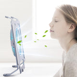 Maxbell Laptop Stand with Cooling Fan Stable Practical for Bedroom Apartments Travel Silver