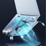Maxbell Laptop Stand with Cooling Fan Stable Practical for Bedroom Apartments Travel Silver