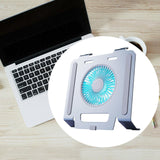 Maxbell Laptop Stand with Cooling Fan Stable Practical for Bedroom Apartments Travel Gray