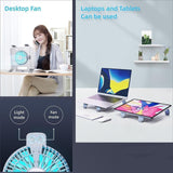 Maxbell Laptop Stand with Cooling Fan Stable Practical for Bedroom Apartments Travel Gray