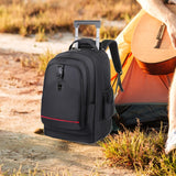 Maxbell Rolling Backpack Hidden Shoulder Strap Trolley Bag for Camping Travel Adults Black