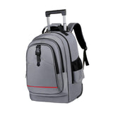 Maxbell Rolling Backpack Hidden Shoulder Strap Trolley Bag for Camping Travel Adults Gray