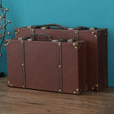Maxbell Decorative Travel Chest Wooden Bedroom Display Home Carry on Overnight Case S 34cmx8cmx20.5cm