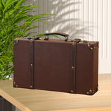 Maxbell Decorative Travel Chest Wooden Bedroom Display Home Carry on Overnight Case S 34cmx8cmx20.5cm