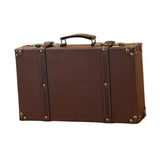 Maxbell Decorative Travel Chest Wooden Bedroom Display Home Carry on Overnight Case S 34cmx8cmx20.5cm