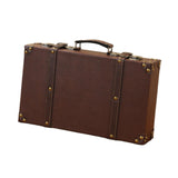 Maxbell Decorative Travel Chest Wooden Bedroom Display Home Carry on Overnight Case S 34cmx8cmx20.5cm