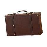 Maxbell Decorative Travel Chest Wooden Bedroom Display Home Carry on Overnight Case S 34cmx8cmx20.5cm