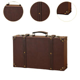 Maxbell Decorative Travel Chest Wooden Bedroom Display Home Carry on Overnight Case S 34cmx8cmx20.5cm