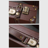 Maxbell Decorative Travel Chest Wooden Bedroom Display Home Carry on Overnight Case S 34cmx8cmx20.5cm