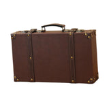 Maxbell Decorative Travel Chest Wooden Bedroom Display Home Carry on Overnight Case L 40cmx10cmx24.5cm