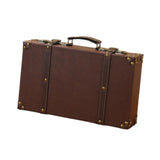 Maxbell Decorative Travel Chest Wooden Bedroom Display Home Carry on Overnight Case L 40cmx10cmx24.5cm