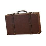 Maxbell Decorative Travel Chest Wooden Bedroom Display Home Carry on Overnight Case L 40cmx10cmx24.5cm