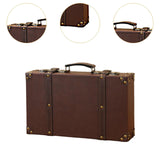 Maxbell Decorative Travel Chest Wooden Bedroom Display Home Carry on Overnight Case L 40cmx10cmx24.5cm