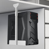 Maxbell Under Desk Computer Mount Flexible Sturdy 360 Degree Rotation Rod Host Stand White
