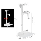 Maxbell Under Desk Computer Mount Flexible Sturdy 360 Degree Rotation Rod Host Stand White