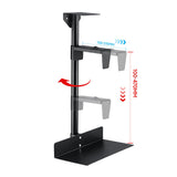 Maxbell Under Desk Computer Mount Flexible Sturdy 360 Degree Rotation Rod Host Stand Black