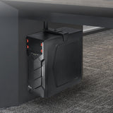 Maxbell Under Desk Computer Mount Flexible Sturdy 360 Degree Rotation Rod Host Stand Black
