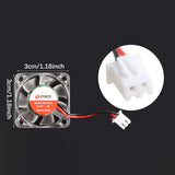Maxbell 3D Printer Fan LED Cooling Fan Replace Hydraulic Bearing Fan for Maintenance 3010 12V