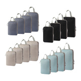 Maxbell 4Pcs Compression Storage Bags Luggage Packing Organizers for Outdoor Clothes Beige
