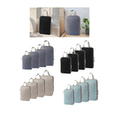 Maxbell 4Pcs Compression Storage Bags Luggage Packing Organizers for Outdoor Clothes Beige