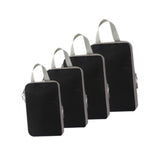 Maxbell 4Pcs Compression Storage Bags Luggage Packing Organizers for Outdoor Clothes Black
