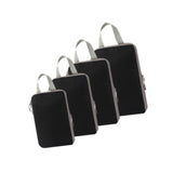 Maxbell 4Pcs Compression Storage Bags Luggage Packing Organizers for Outdoor Clothes Black