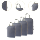 Maxbell 4Pcs Compression Storage Bags Luggage Packing Organizers for Outdoor Clothes Gray
