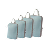 Maxbell 4Pcs Compression Storage Bags Luggage Packing Organizers for Outdoor Clothes Blue