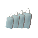 Maxbell 4Pcs Compression Storage Bags Luggage Packing Organizers for Outdoor Clothes Blue