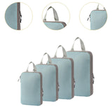 Maxbell 4Pcs Compression Storage Bags Luggage Packing Organizers for Outdoor Clothes Blue