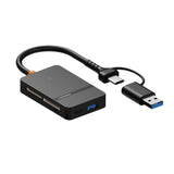 Maxbell 8 in 1 Card Reader Multi Card Single Read Portable TF MS CF Type C USB3.0