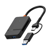 Maxbell 8 in 1 Card Reader Multi Card Single Read Portable TF MS CF Type C USB3.0