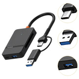 Maxbell 8 in 1 Card Reader Multi Card Single Read Portable TF MS CF Type C USB3.0
