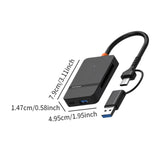 Maxbell 8 in 1 Card Reader Multi Card Single Read Portable TF MS CF Type C USB3.0