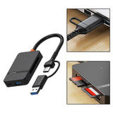 Maxbell 8 in 1 Card Reader Multi Card Single Read Portable TF MS CF Type C USB3.0