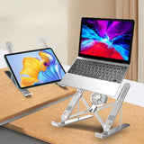 Maxbell Laptop Riser Aluminium Alloy Angle Adjustable Notebook Laptop Metal Mount black