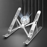 Maxbell Laptop Riser Aluminium Alloy Angle Adjustable Notebook Laptop Metal Mount silver