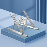 Maxbell Laptop Riser Aluminium Alloy Angle Adjustable Notebook Laptop Metal Mount silver