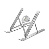 Maxbell Laptop Riser Aluminium Alloy Angle Adjustable Notebook Laptop Metal Mount silver