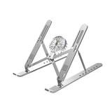 Maxbell Laptop Riser Aluminium Alloy Angle Adjustable Notebook Laptop Metal Mount silver