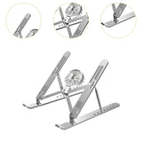 Maxbell Laptop Riser Aluminium Alloy Angle Adjustable Notebook Laptop Metal Mount silver
