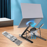 Maxbell Laptop Riser Aluminium Alloy Angle Adjustable Notebook Laptop Metal Mount silver