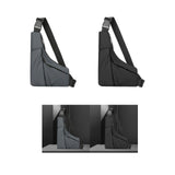 Maxbell Sling Bag Shoulder Backpack Crossbody Daypack Sports Pouch Bag Men Chest Bag Gray