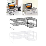Maxbell Monitor Stand Double-layer Monitor Stand Riser for Living Room Tabletop Home black