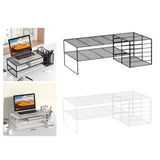 Maxbell Monitor Stand Double-layer Monitor Stand Riser for Living Room Tabletop Home black