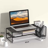 Maxbell Monitor Stand Double-layer Monitor Stand Riser for Living Room Tabletop Home black
